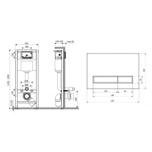 Инсталляция для унитаза Laviniа Boho Relfix 77010023 схема