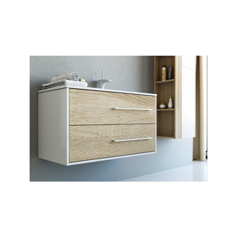 Тумба с умывальником Aqwella Майами 90 Mai.01.09/R вид сбоку