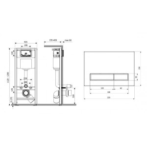 Инсталляция для унитаза Laviniа Boho Relfix 77020016 схема