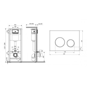 Инсталляция для унитаза Laviniа Boho Relfix 77020018 схема