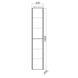 Шкаф-пенал Aqwella Майами 30 Mai.05.03 схема