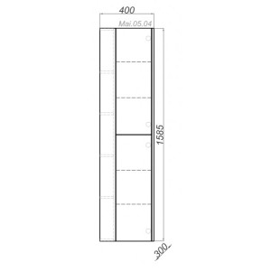 Шкаф-пенал Aqwella Майами 40 Mai.05.04 схема