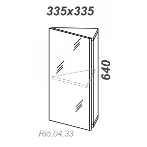 Шкаф с зеркалом Aqwella Рио 34 Rio.04.33 схема