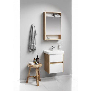 Шкаф с зеркалом Aqwella Сити 50 SIT0405DB в интерьере