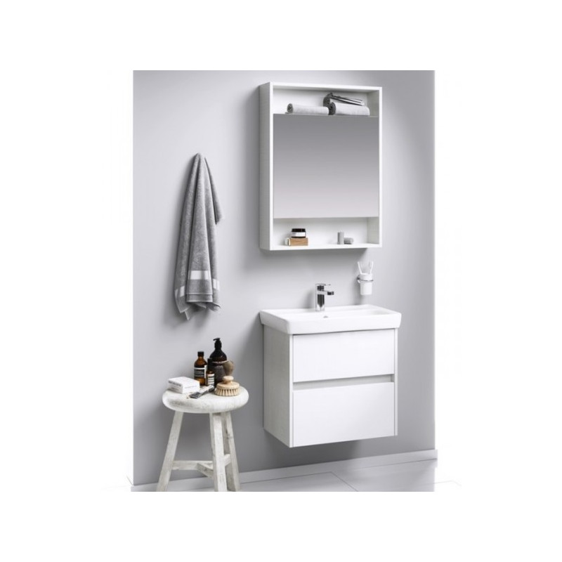 Шкаф с зеркалом Aqwella Сити 60 SIT0406DK в интерьере