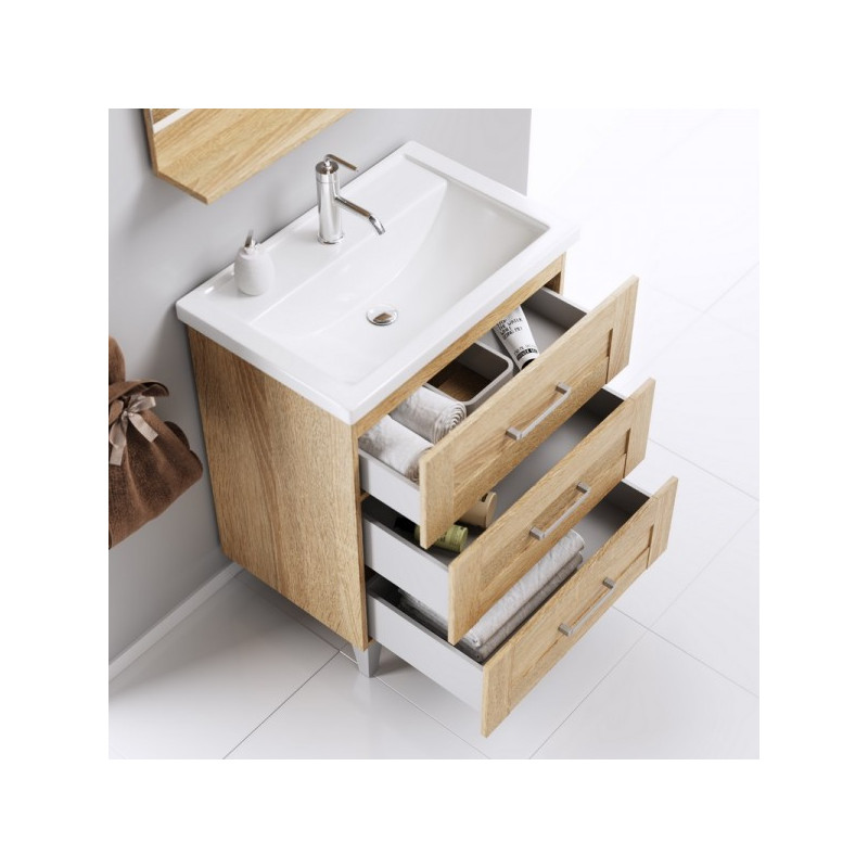 Тумба с умывальником Aqwella Фостер 80 FOS01083DS вид внутри