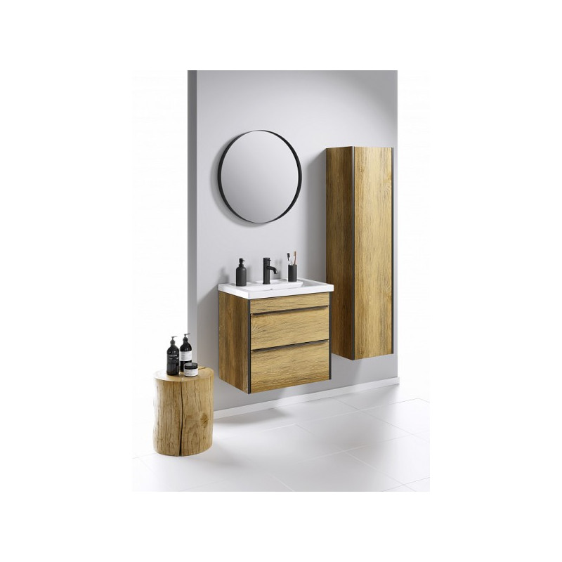 Зеркало Aqwella RM 60x60 черный в интерьере