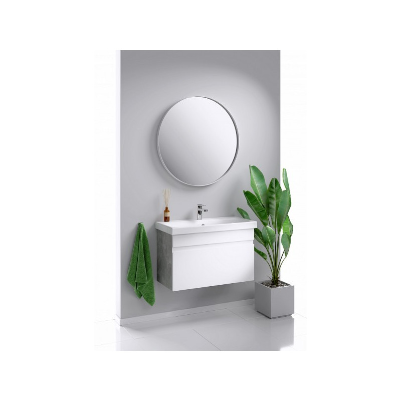 Зеркало Aqwella RM 80x80 белый в интерьере