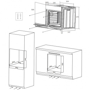Электрический духовой шкаф Maunfeld EOEH.7611SCBG Ivory схема