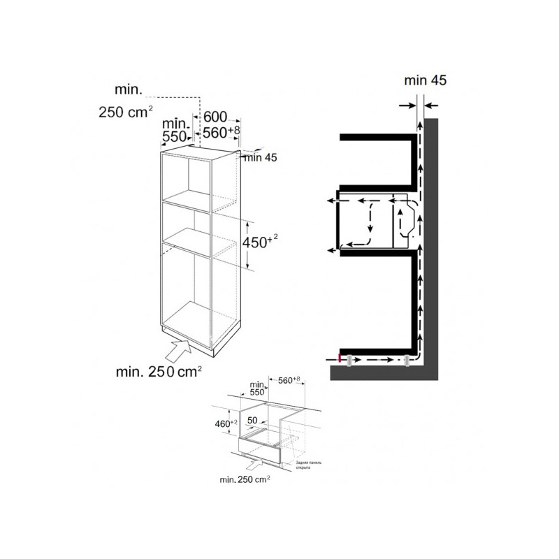 Электрический духовой шкаф Maunfeld MCMO.44.9GBG схема