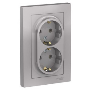 Розетка Schneider Electric Atlas Design ATN000326 алюминий