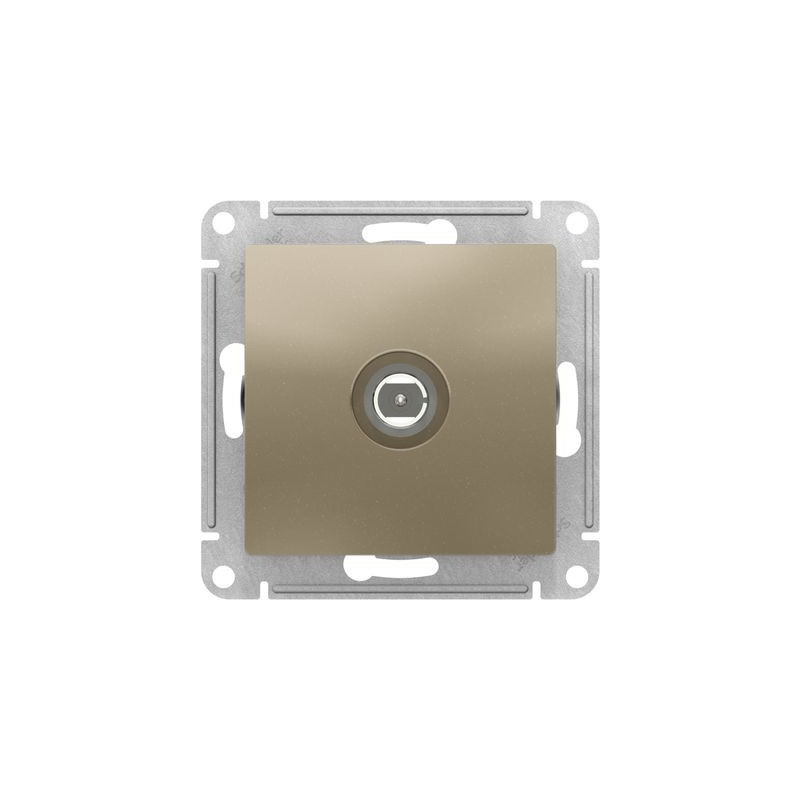 Розетка Schneider Electric Atlas Design ATN000593 шампань вид спереди