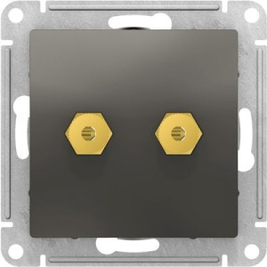 Розетка Schneider Electric Atlas Design ATN000987 сталь вид спереди