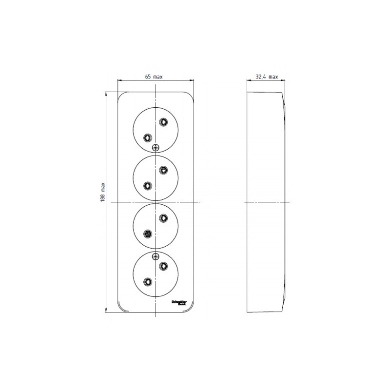 Розетка Schneider Electric Blanca BLNRA000417 бежевый схема