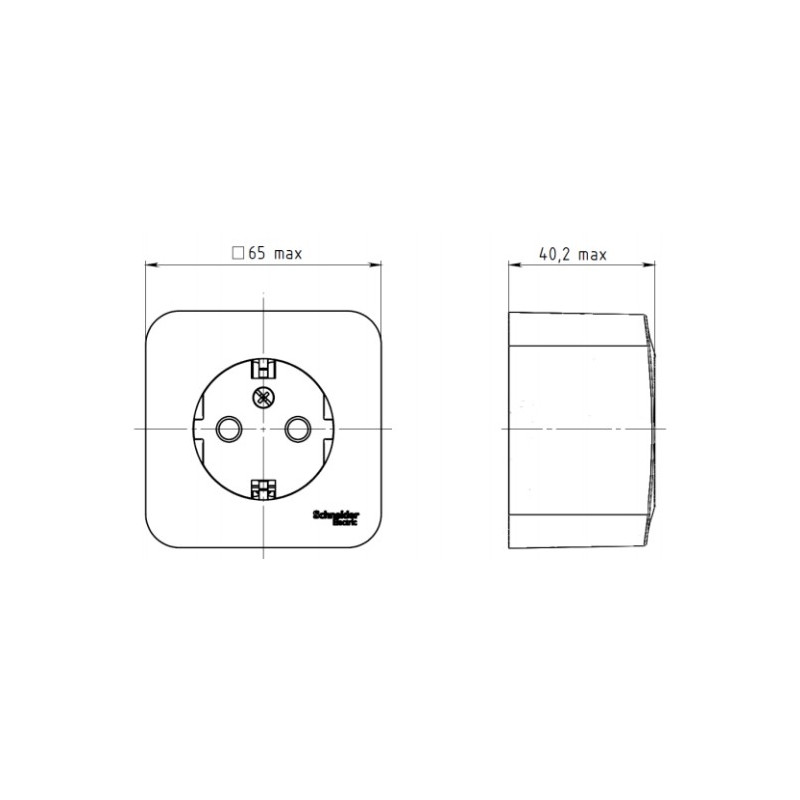 Розетка Schneider Electric Blanca BLNRA010115 ясень схема