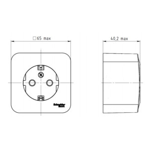 Розетка Schneider Electric Blanca BLNRA010117 бежевый схема