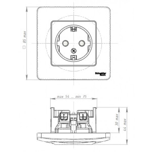 Розетка Schneider Electric Blanca BLNRS001111 белый схема