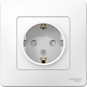 Розетка Schneider Electric Blanca BLNRS001111 белый вид спереди