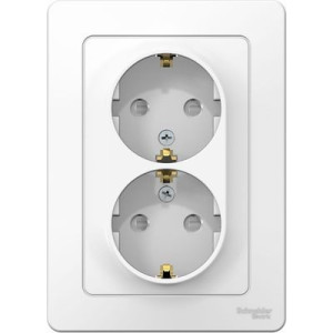 Розетка Schneider Electric Blanca BLNRS001121 белый вид спереди