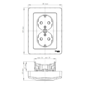 Розетка Schneider Electric Blanca BLNRS001122 молочный схема