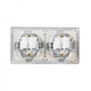 Розетка Schneider Electric Glossa GSL000147 белый вид сзади