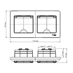 Розетка Schneider Electric Glossa GSL000147 белый схема