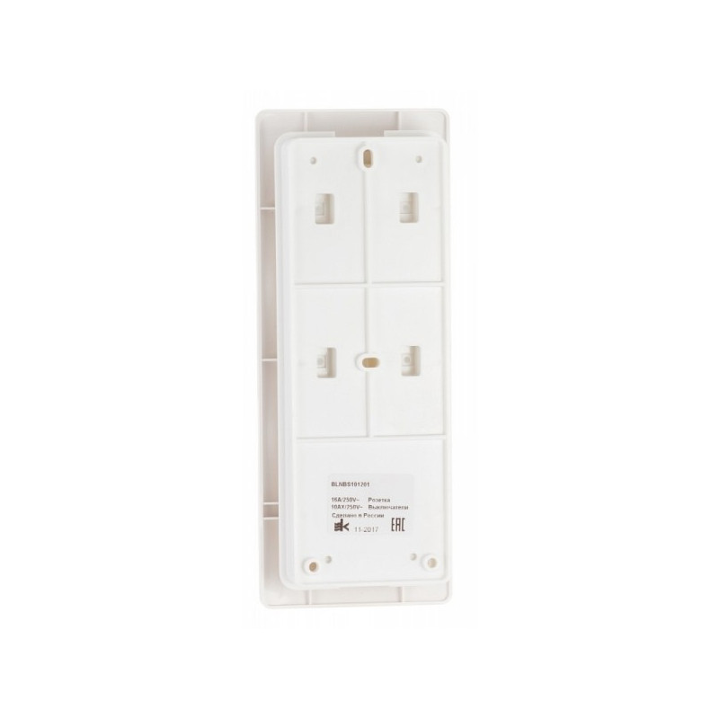 Выключатель с розеткой Schneider Electric Blanca BLNBS102211 белый вид сзади