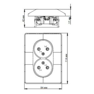 Розетка Schneider Electric Glossa GSL000920 молочный схема