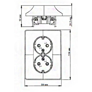 Розетка Schneider Electric Glossa GSL000924 молочный схема