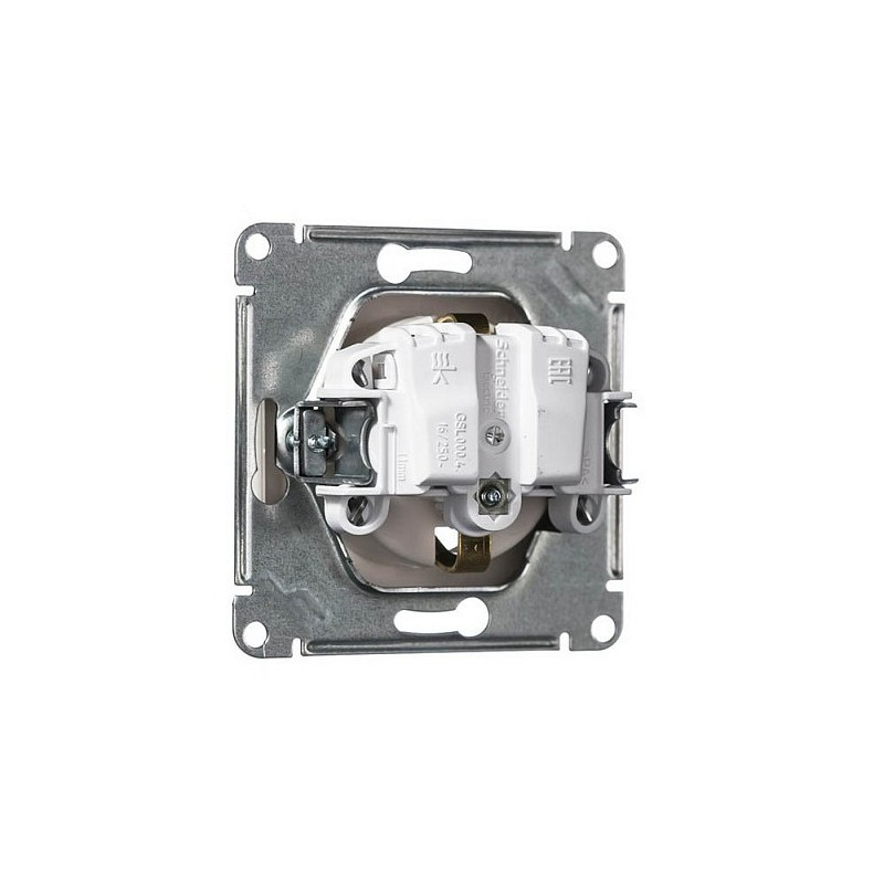 Розетка Schneider Electric Glossa GSL000943 молочный вид сзади