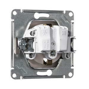 Розетка Schneider Electric Glossa GSL000943 молочный вид сзади