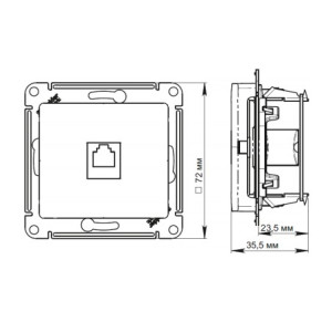Розетка Schneider Electric Glossa GSL000981K молочный схема
