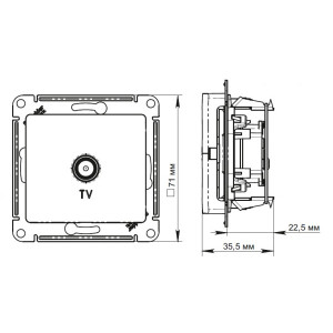Розетка Schneider Electric Glossa GSL000991 молочный схема