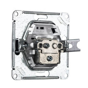 Розетка Schneider Electric Glossa GSL000991 молочный вид сзади