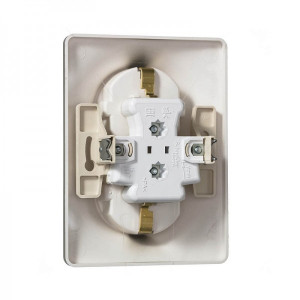 Розетка Schneider Electric Glossa GSL001224 платина вид сзади