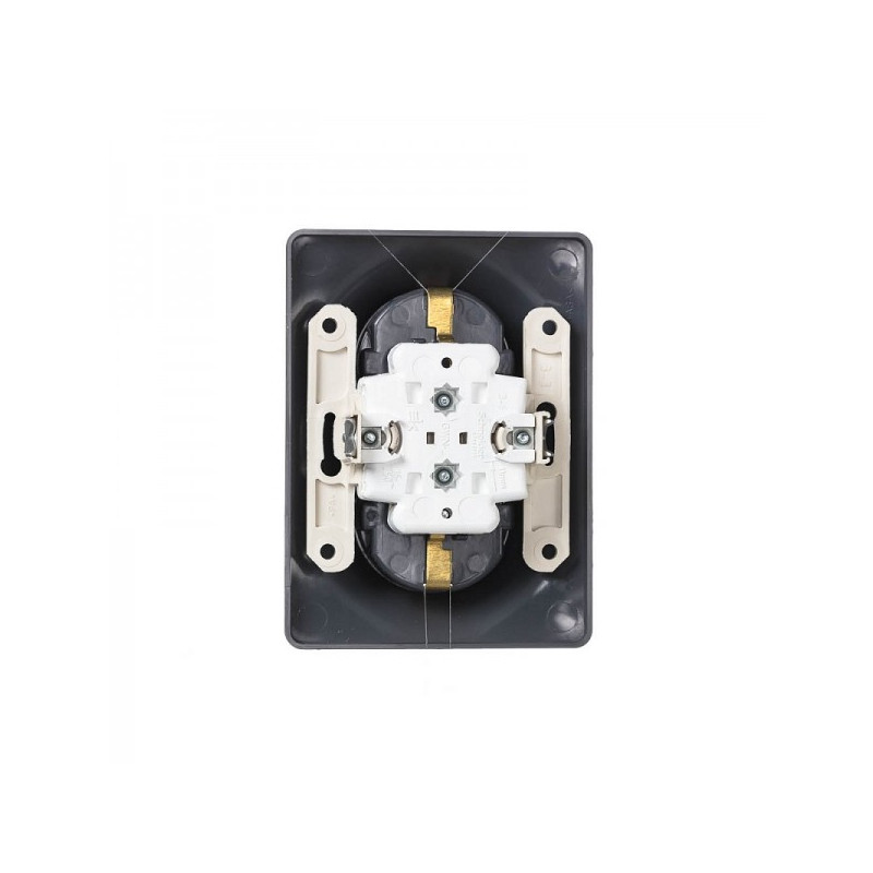 Розетка Schneider Electric Glossa GSL001424 сиреневый туман вид сзади