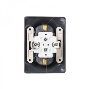 Розетка Schneider Electric Glossa GSL001424 сиреневый туман вид сзади