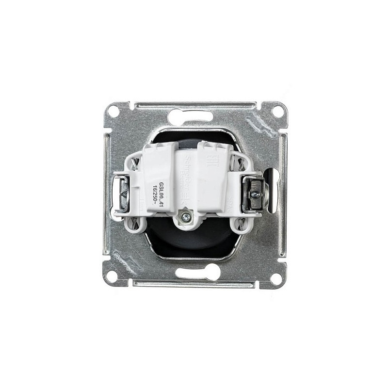 Розетка Schneider Electric Glossa GSL001341 графит вид сзади