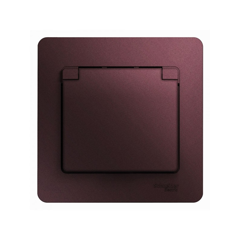 Розетка Schneider Electric Glossa GSL001146 баклажановый