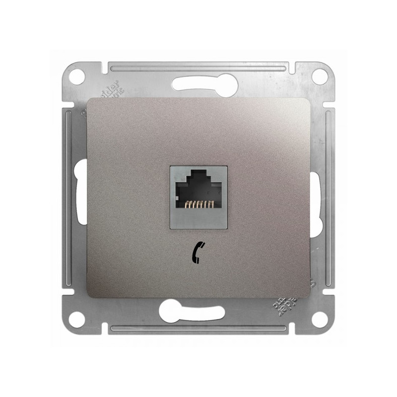 Розетка Schneider Electric Glossa GSL001281T платина