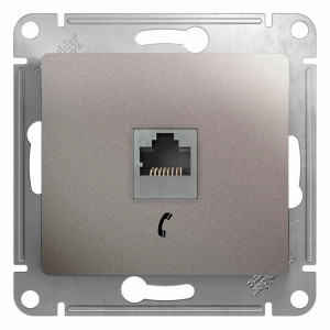 Розетка Schneider Electric Glossa GSL001281T платина