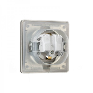 Розетка Schneider Electric Glossa GSL001448 сиреневый туман вид сзади