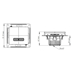 Розетка Schneider Electric Glossa GSL001433 сиреневый туман схема