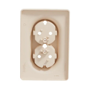 Розетка Schneider Electric Unica New NU206744 бежевый вид сзади