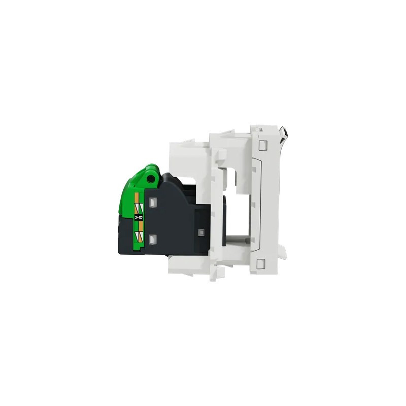 Розетка Schneider Electric Unica New NU341618 белый вид сбоку