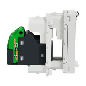 Розетка Schneider Electric Unica New NU341618 белый вид сбоку