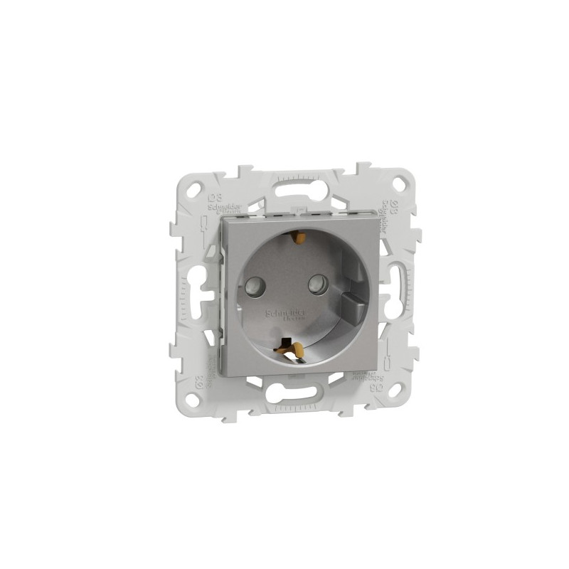 Розетка Schneider Electric Unica New NU505618 алюминий
