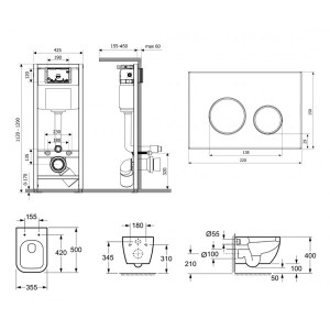 Инсталляция c унитазом Laviniа Boho Relfix One 87050143