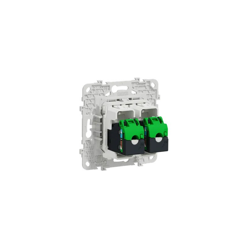 Розетка Schneider Electric Unica New NU542018 белый вид сзади
