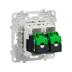 Розетка Schneider Electric Unica New NU542018 белый вид сзади